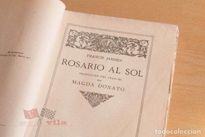 Libros antiguos: Francis Jammes - Rosario al sol - 1921 - Foto 2