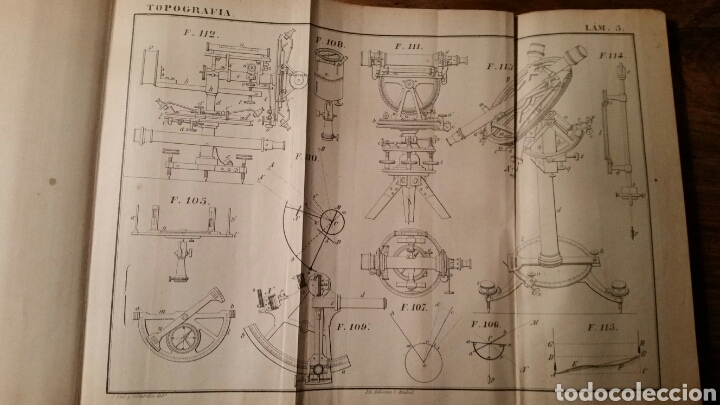 Libros antiguos: Curso elemental de topograf&iacute;a. A&ntilde;o 1888 - Foto 3