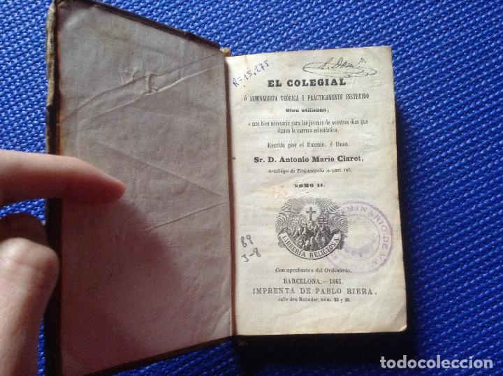 Libros antiguos: CLARET EL COLEGIAL 1861 TOMO 2 - Foto 2