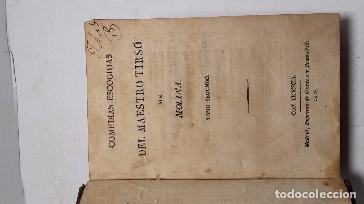 Libros antiguos: COMEDIAS DE TIRSO DE MOLINA,1829. - Foto 3