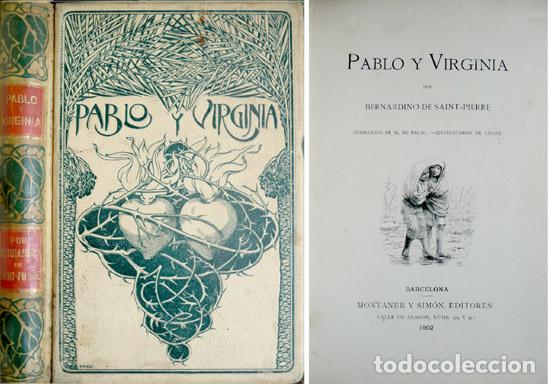 Libros antiguos: SAINT-PIERRE, Bernardin de.  Pablo y Virginia.  1902. - Foto 1