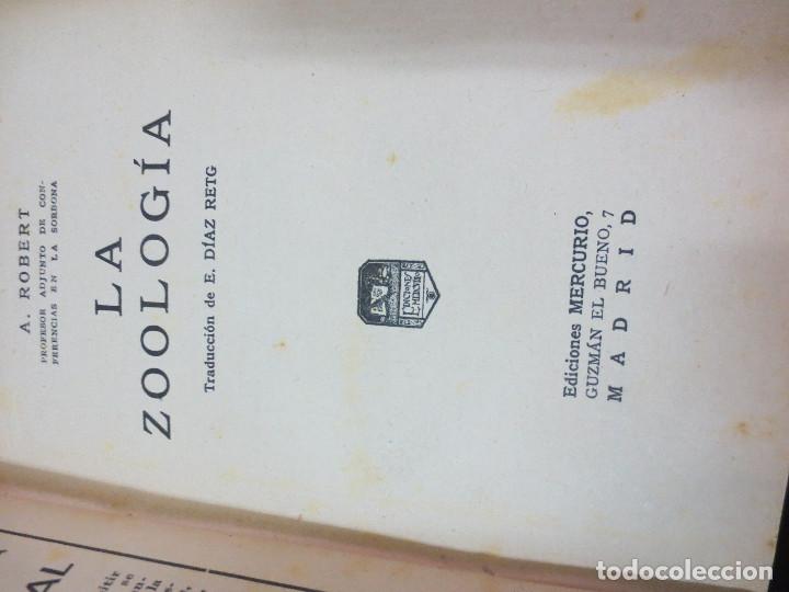 Libros antiguos: LA ZOOLOG&Iacute;A A. ROBERT EDIT MERCURIO A&Ntilde;O 1927 - Foto 2