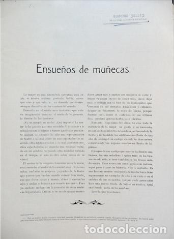 Libros antiguos: SELLES, Eugenio.  Ensue&ntilde;o de las mu&ntilde;ecas.  1909. - Foto 2