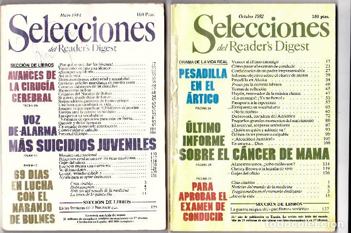 Libros antiguos: Selecciones Readers Diggest oct 1982 y mayo 1984 - Foto 1