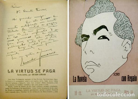 Libros antiguos: ZAMACOIS, Eduardo. La virtud se paga. 1917. - Foto 1