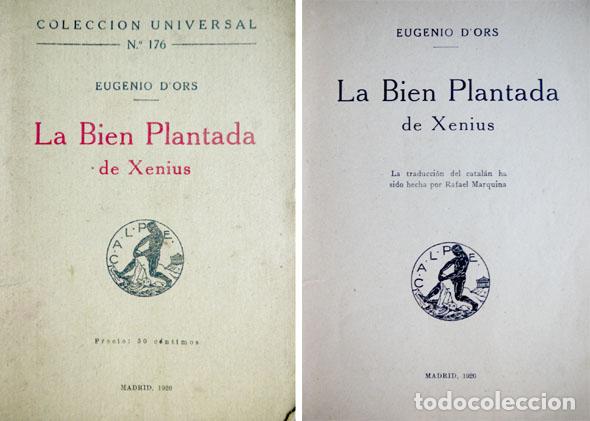 Libros antiguos: ORS, Eugenio d&rsquo;.  La Bien Plantada de Xenius.  1920. - Foto 1