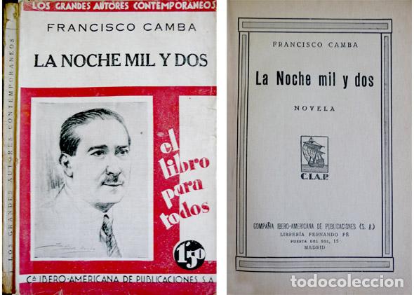 Libros antiguos: CAMBA, Francisco.  La noche mil y dos.  1930. - Foto 1
