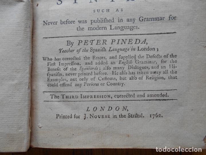 Libros antiguos: A Short and Compendious Method for Learning to Speak, Read, and Write, Syntax, Peter Pineda, , 1762 - Foto 11