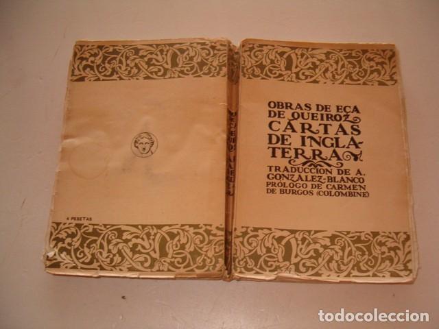 Libros antiguos: E&Ccedil;A DE QUIEROZ. Cartas de Inglaterra. RMT79386. - Foto 1
