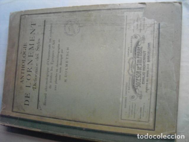 Libros antiguos: 1880 ANTHOLOGIE DE L´ORNEMENT DICTIONNAIRE DES STYLES 100 LÁMINAS DE 35X25 CMS CROMOLITOGRAFIADAS - Foto 6 - 80227505