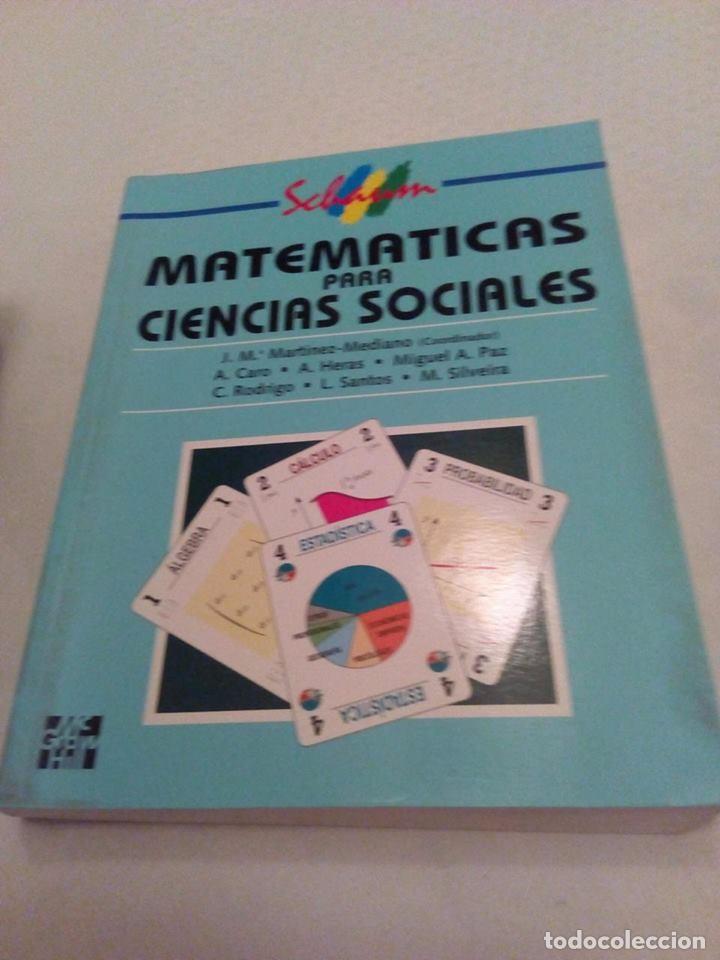 Libros antiguos: matematicas para ciencias sociales - Foto 1