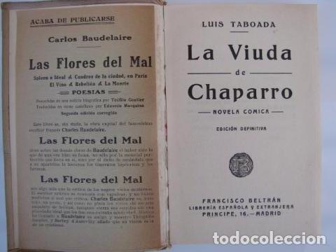 Libros antiguos: La viuda de Chaparro. Taboada - Foto 2
