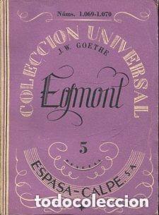 Libros antiguos: EGMONT GOETHE COLECCION UNIVERSAL - Foto 1