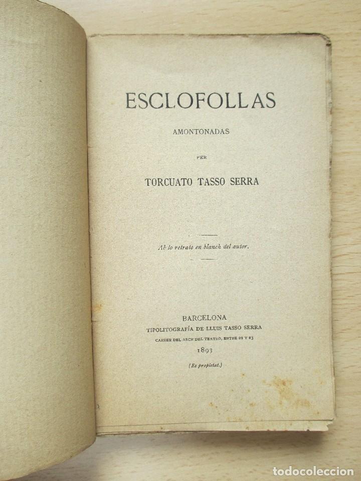 Libros antiguos: Esclofollas amontonadas, de Torcuato Tasso Serra - Foto 3