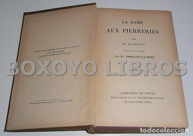 Libros antiguos: MARLITT, E. La Dame aux Pierreries. Solo tomo I - Foto 2