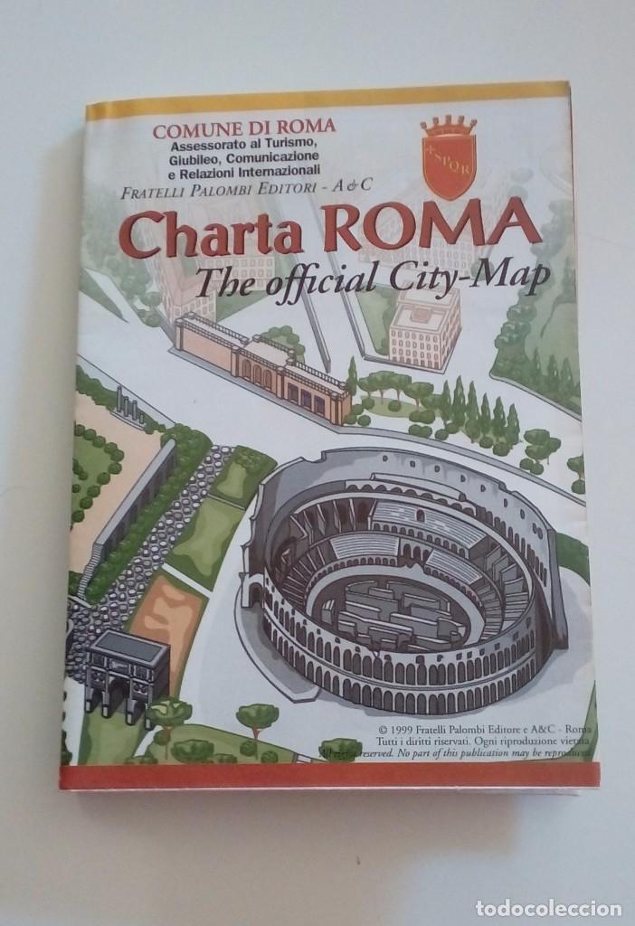 Libros antiguos: Mapa Desplegable de la Ciudad de Roma - Turismo - Foto 1