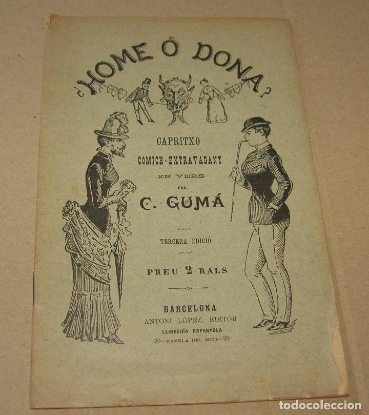 Libros antiguos: &iquest;Home &oacute; Dona?. C. Gum&aacute; - Ed. A. L&oacute;pez - Foto 1