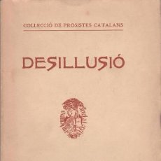 Livros antigos: MASSO TORRENTS, J: DESILLUSIO. PRIMERA PART. 1904. Lote 84527756