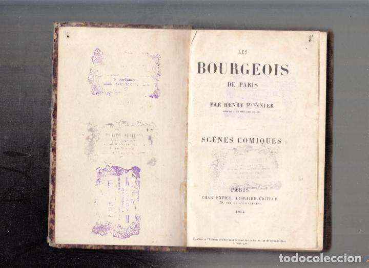 Libros antiguos: Les bourgeois de Paris, sc&egrave;nes comiques. 1.854 - Foto 1
