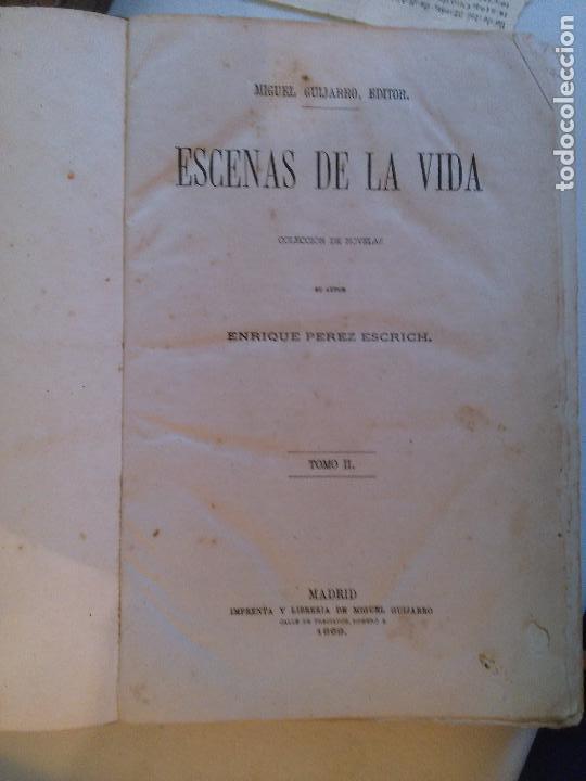Libros antiguos: Escenas de la vida. Enrique Perez Escrich - Foto 1