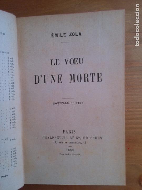 Libros antiguos: Le voeu dune morte. Emile Zola - Foto 1