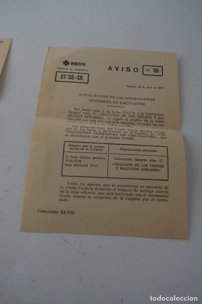 Libros antiguos: AVISO 68 RENFE 1977 - Foto 1
