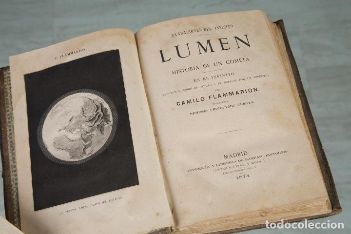 Libri antichi: NARRACIONES DEL INFINITO-LUMEN-CAMILO FLAMMARION-TRAD. NEMESIO FERN&Aacute;NDEZ CUESTA-MADRID 1874
