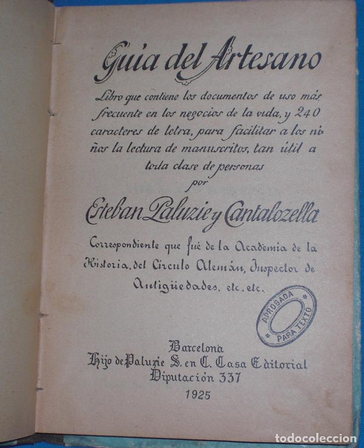 Libros antiguos: Guia del artesano 1925 - Foto 2