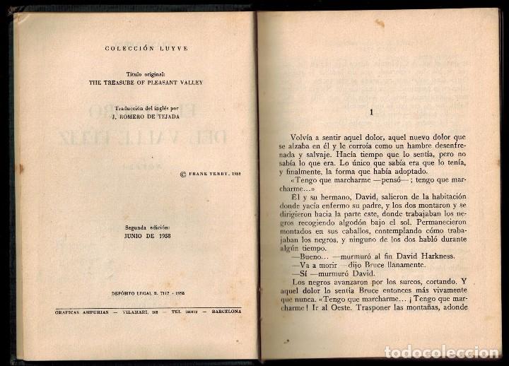 Libros antiguos: EL TESORO DEL VALLE FELIZ. FRANK YERBY - Foto 4
