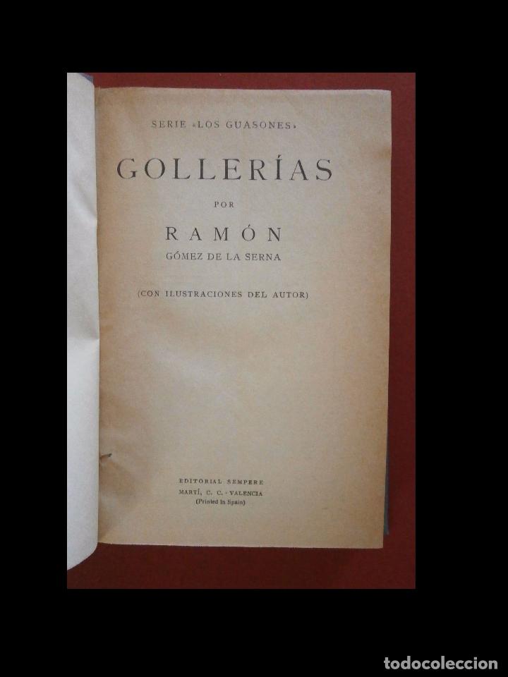Libros antiguos: Gollerias. Ram&oacute;n G&oacute;mez de la Serna - Foto 1