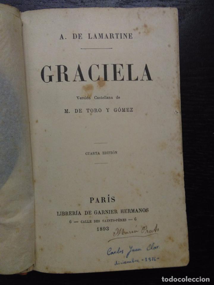 Libros antiguos: GRACIELA, LAMARTINE, A DE, 1893 - Foto 1