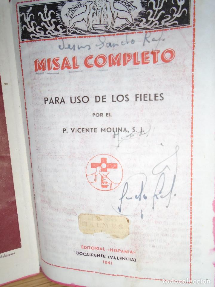 Libros antiguos: MISAL COMPLETO 1.941 - Foto 2