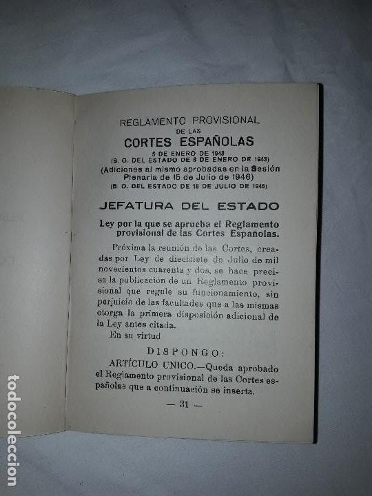 Libros antiguos: mini libro cortes espa&ntilde;olas 1946 - Foto 2