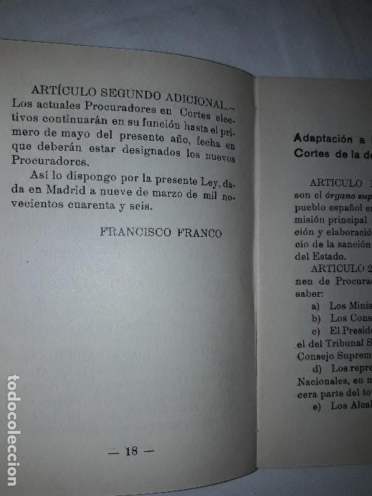 Libros antiguos: mini libro cortes espa&ntilde;olas 1946 - Foto 4