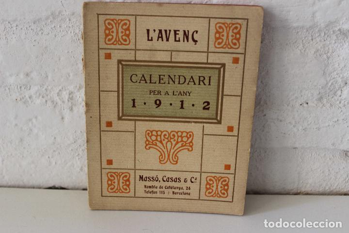 Antiquarische B&uuml;cher: Calendari Aven&ccedil;. Obsequi al clients de l&rsquo;Aven&ccedil;. Mass&oacute; Casas & Companyia. Rbla Catalunya. 24. 1912