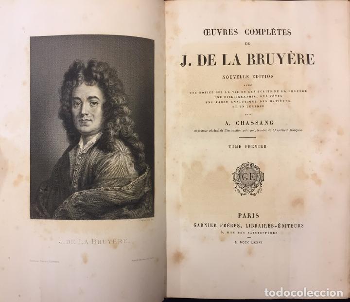 Libros antiguos: J. De La Bruy&egrave;re . Oeuvres Compl&egrave;tes De J. De La Bruy&egrave;re. - Foto 2