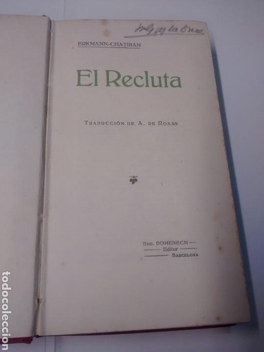 Libros antiguos: El recluta - Erkmann-Chatrian - Foto 3