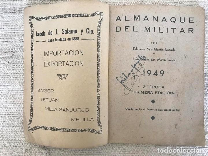 Libros antiguos: Almanaque del Militar. 1949. - Foto 4