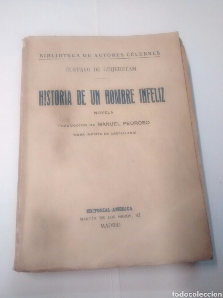 Antiquarische B&uuml;cher: Historia de un hombre infeliz - Gustavo de Geijerstam