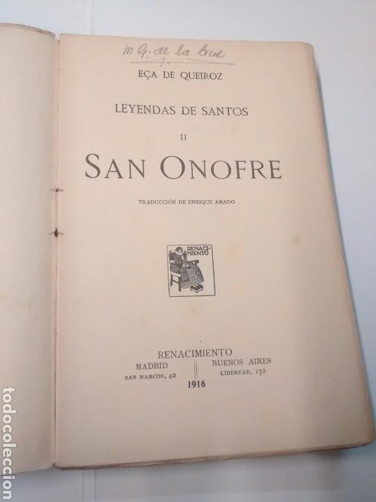 Libros antiguos: San Onofre - E&ccedil;a de Queiroz - 1916 - Foto 3