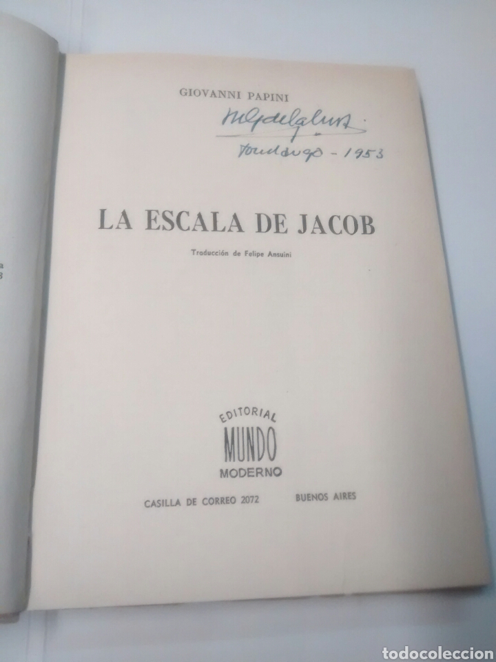 Libros antiguos: La escala de Jacob - Giovanni Papini - Foto 3