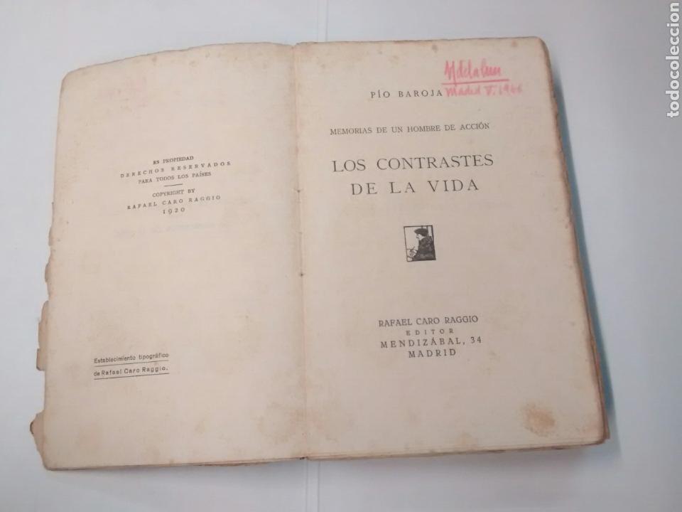 Libros antiguos: Los contrastes de la vida - P&iacute;o Baroja - 1920 - Foto 3