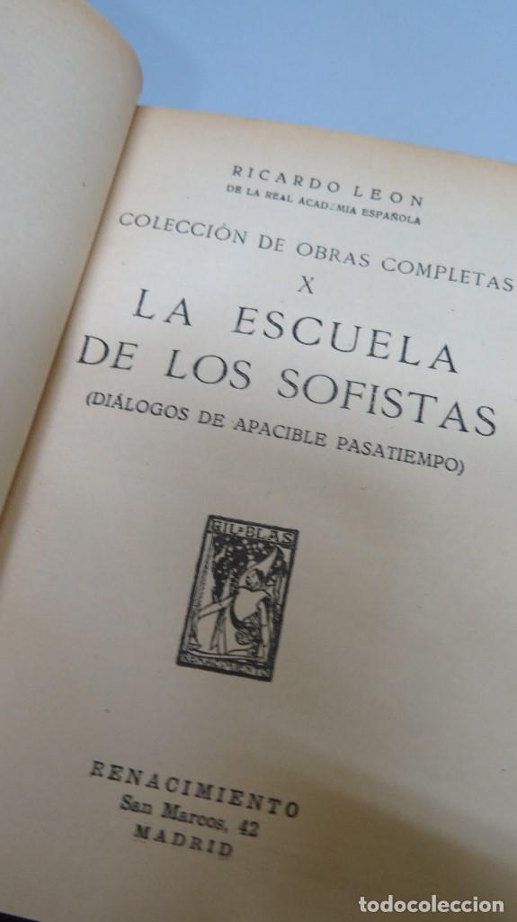 Libros antiguos: LA ESCUELA DE LOS SOFISTAS - Foto 2
