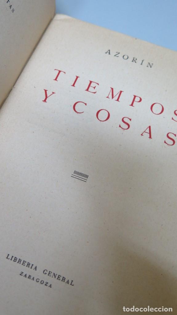 Libros antiguos: 1929.- TIEMPOS Y COSAS. AZORIN - Foto 3
