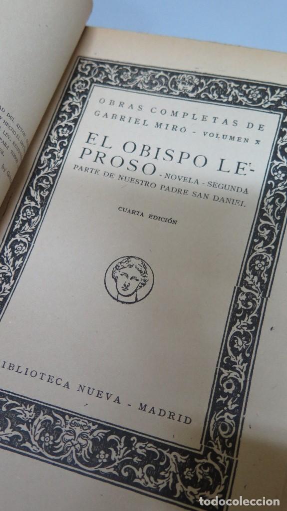 Libros antiguos: 1928.- EL OBISPO LEPROSO. GABRIEL MIRO - Foto 2