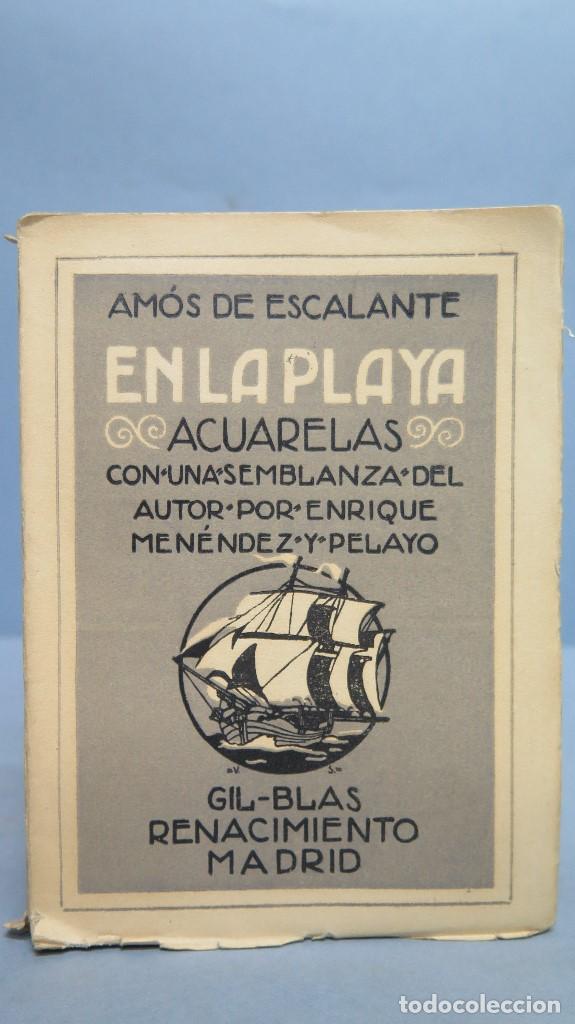 Libros antiguos: 1920.- EN LA PLAYA. AMOS ESCALANTE - Foto 1