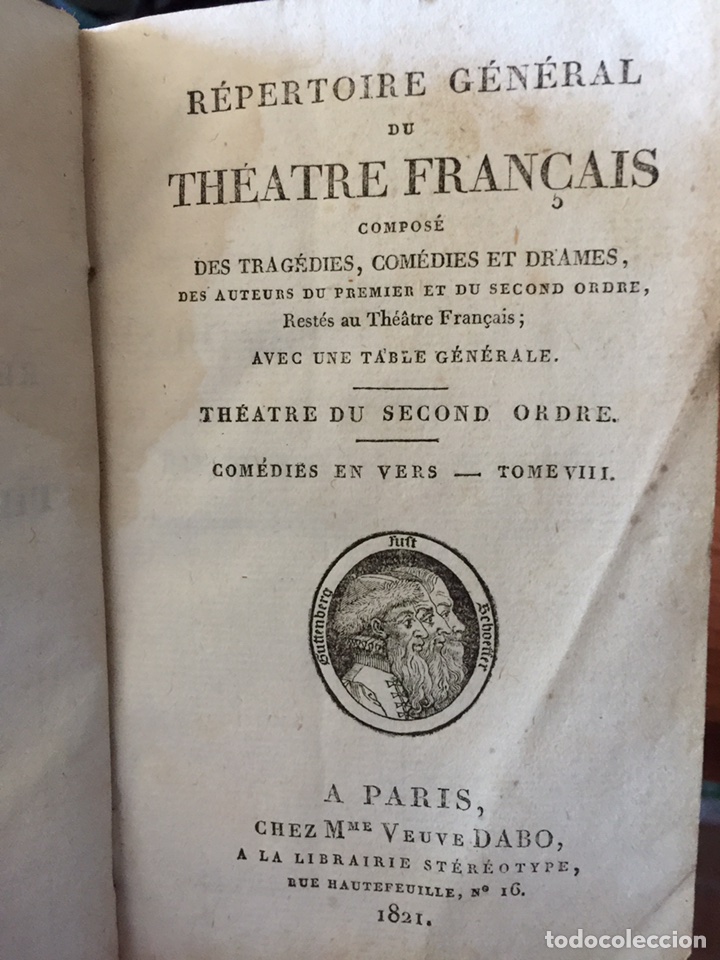 Libros antiguos: Repertoire general du theatre Fran&ccedil;ais - Foto 1