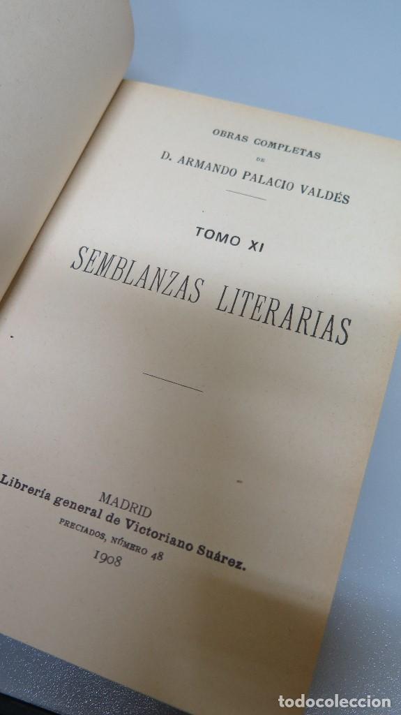Libros antiguos: 1908.- SEMBLANZAS LITERARIAS. PALACIO VALDES - Foto 2