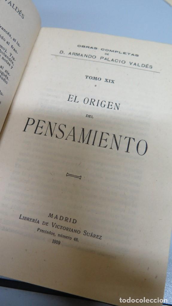 Libros antiguos: 1919.- EL ORIGEN DEL PENSAMIENTO. PALACIO VALDES - Foto 2