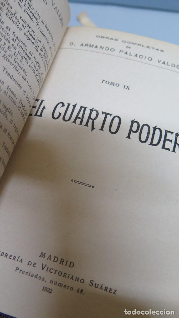 Libros antiguos: 1922.- EL CUARTO PODER. PALACIO VALDES - Foto 2